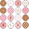 32 Sheets Christmas Pattern Paper Gingerbread Man Dot Scrapbook Specialty Paper Double Sided Pink Brown Craft Paper For Xmas DIY Crafts Supplies, 6 x 6 Inch